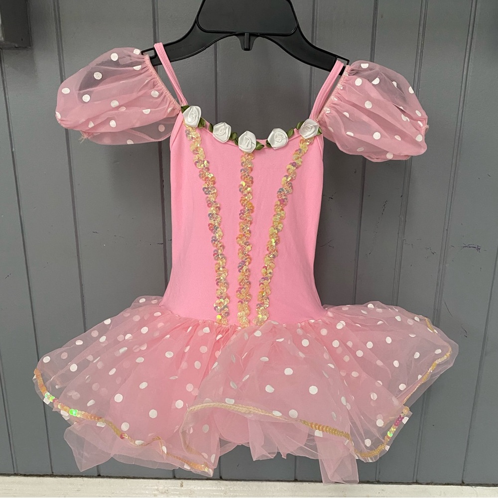 Wolff Fording Little Pink Polka Dot Tutu Dance Costume